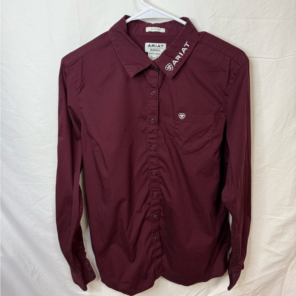 Ariat Men's Deep Burgundy Button Down Shirt